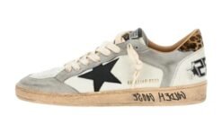 Sneakers Ball Star Bianco, Grigio, Nero E Leopardo