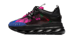 Chain Reaction Blue Black Fuchsia