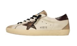 Super-Star Bianche Con Stella Marrone